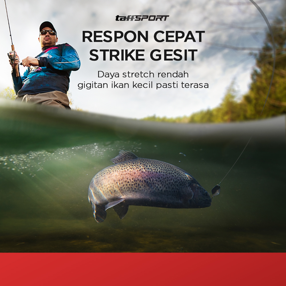 Gambar produk TaffSPORT Senar Tali Pancing Fishing PE Braided Thick Line 300M Line Number 1.0# - BLTP