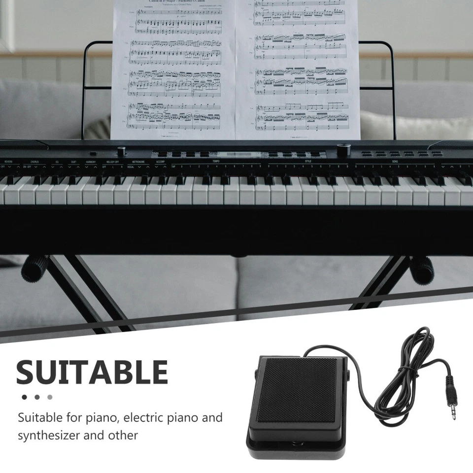 Gambar produk GOOJODOQ Pedal Sustain Damper Piano Keyboard Controller MIDI 3.5mm - PL-01B