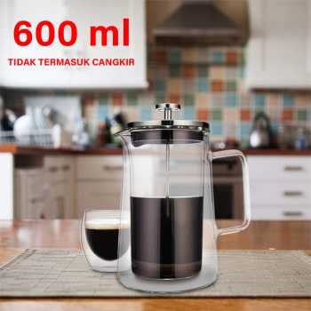 Bodum Pembuat Kopi French Press Double Wall Glass Coffee Pot - BD630