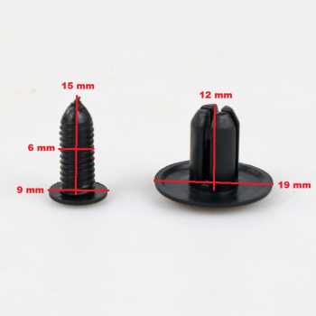 Gambar produk OTOHEROES Klip Kancing Plastic Car Buckle Rivet 18x8mm 20 PCS - 170