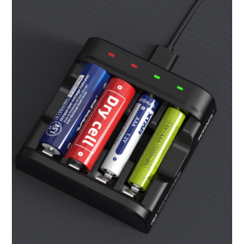 Gambar produk XTAR Charger Baterai 4 Slot LCD 1.5V Li-ion Ni-MH AA/AAA Batteries - L4