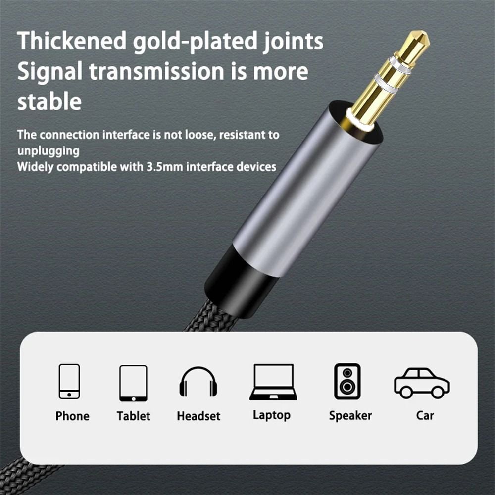 Gambar produk ChicRain Kabel Audio Speaker USB Type C to AUX 3.5mm Stable Signal 1M - CR-35