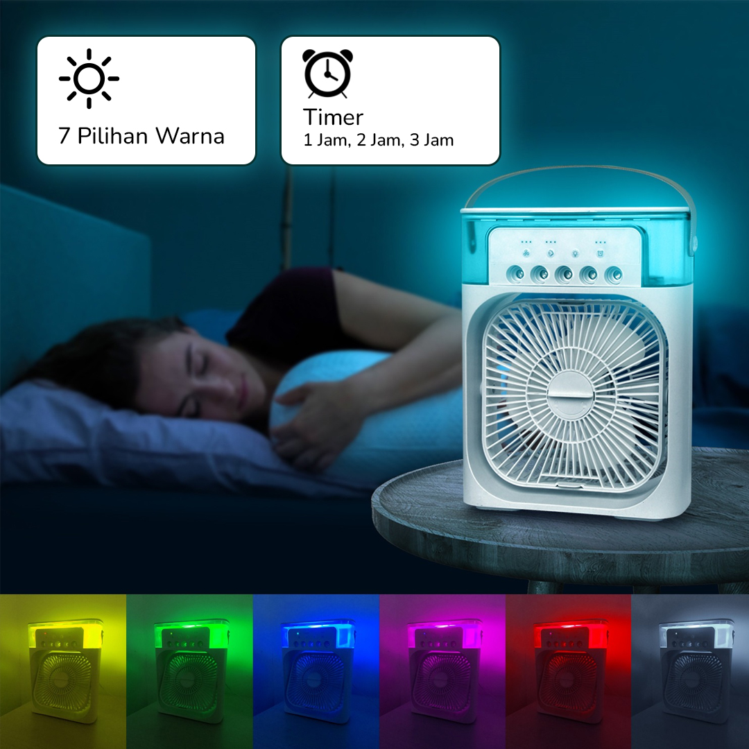 Gambar produk ABAY Air Cooler Mini Fan AC 3 Speed Kipas Penyejuk Ruangan 600ml - AB666