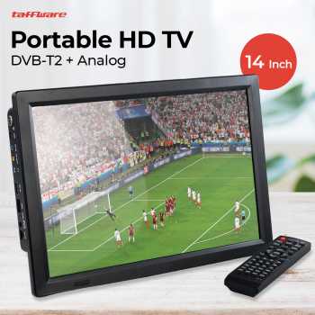 Taffware Portable HD TV Monitor 14 Inch DVB-T2 Analog - D14