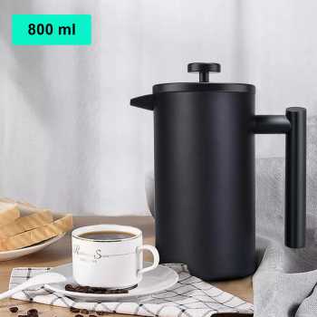 One Two Cups French Press Coffee Maker Pot Stainless Steel - FP1L