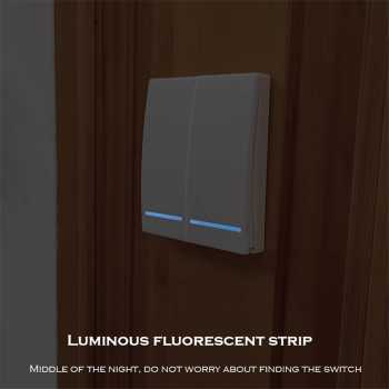 Gambar produk SMATRUL Saklar Lampu Tanpa Kabel 3 Gang 3 Controller Wireless 85-240V - WP04
