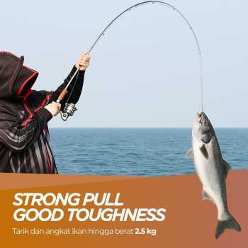 Gambar produk Xianyu Joran Pancing Carbon Baitcasting Fishing Rod 2 Section 1.8M - LE02