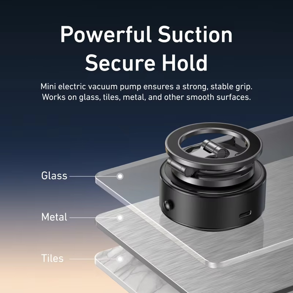 Gambar produk TELESIN Phone Holder Magnetic Foldable 360 Adjustable Electric Suction - P3-SUS-04