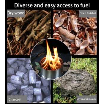 Gambar produk WIKOGER Kompor Portable Tungku Arang Kayu Outdoor Camping Stove - WK-13