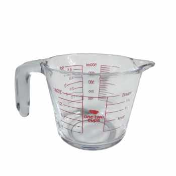 Gambar produk One Two Cups Gelas Ukur Takaran Kaca Microwave Heating Glass ML OZ Cup 500ml - GG-18
