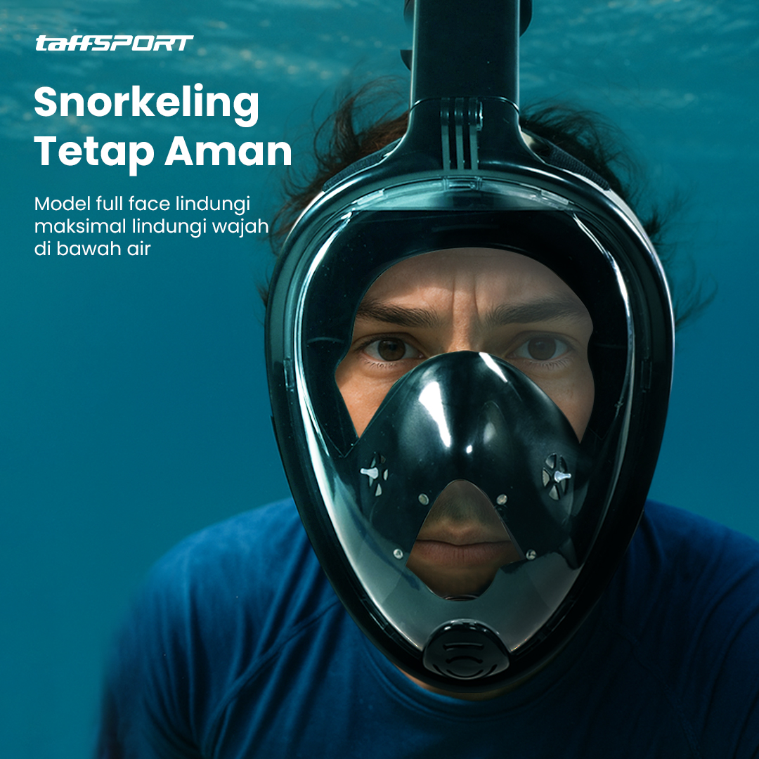 Gambar produk TaffSPORT Snorkeling Full Face Size L/XL untuk Xiaomi GoPro - M2068G
