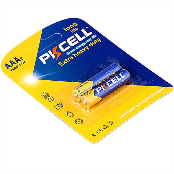 Gambar produk Pkcell Baterai AAA Zinc Carbon 1.5V 320mAh 2 PCS - PK32