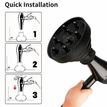 Gambar produk Meiye Diffuser Pengering Rambut Silikon Folding Hair Dryer Diffuser - MYE