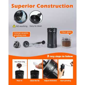 Gambar produk GING Alat Penggiling Kopi Manual Coffee External Gear Adjustment - KMDJ-HC