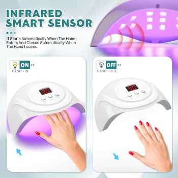 Gambar produk SUN Pengering Kutek UV Lamp Nail Dryer Sensor LCD Display 72W 24 LED - S3