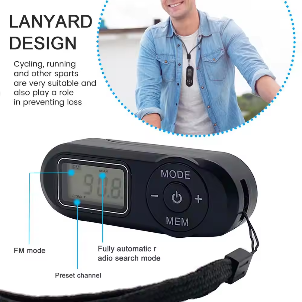 Gambar produk JINSERTA Mini Digital FM Radio Portable with 3.5mm Earphone Jack - E727