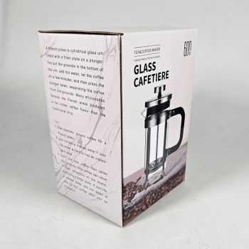 Gambar produk GLASS CAFETIERE Glass Kettle French Press Coffee Tea Maker Pot 600ml - YL01