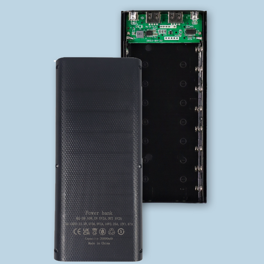 Gambar produk Kebidumei Power Bank DIY Case Dual USB Port 8 PCS 18650 Flat Top - S8