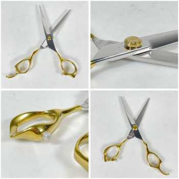Gambar produk NEPURLson Gunting Rambut Lurus Sasak Stainless Steel 2 PCS 6 Inch - N-46