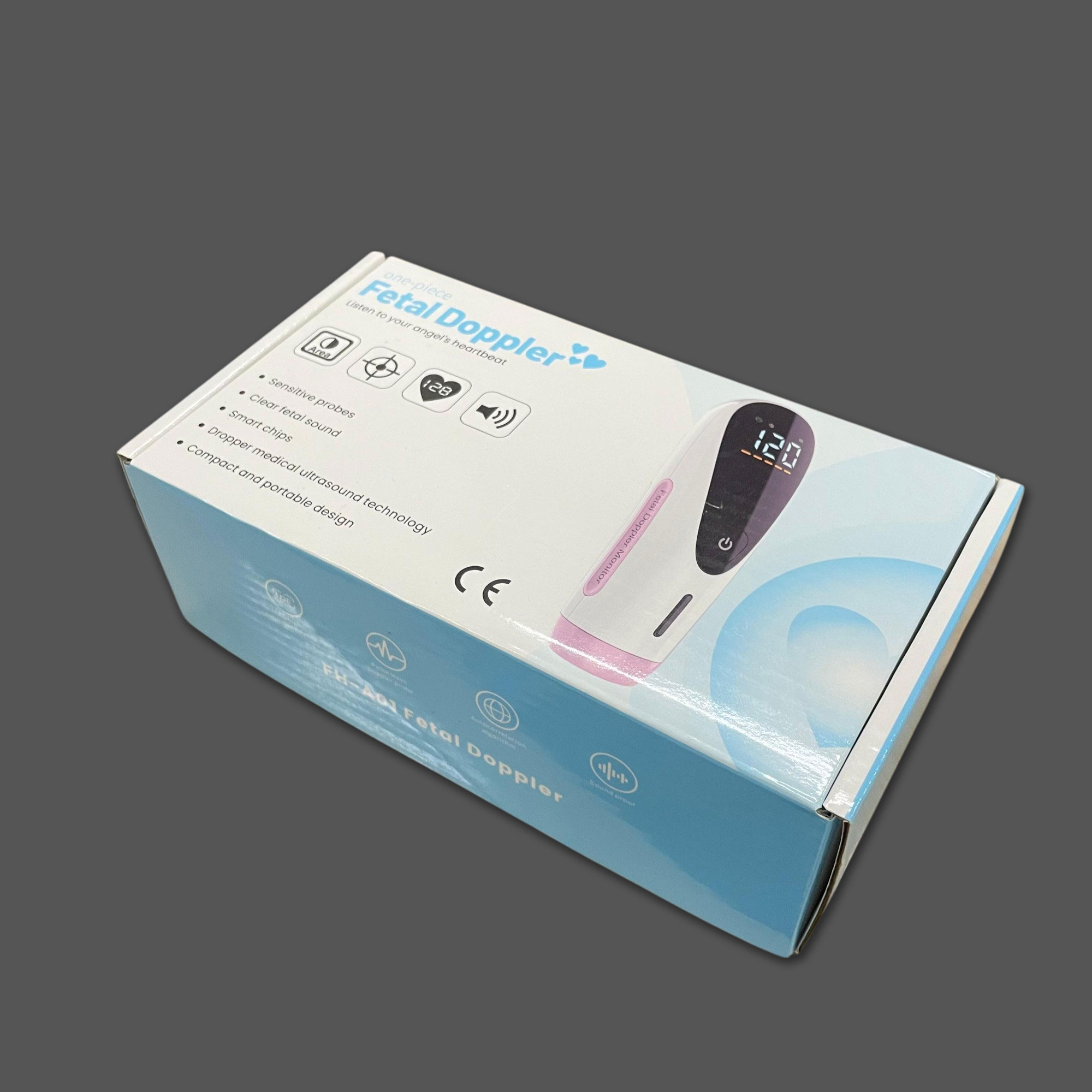 Gambar produk TaffOmicron Alat Deteksi Jantung Janin Fetal Doppler Heartrate Monitor - FH-A01
