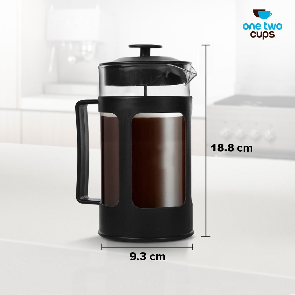 Gambar produk One Two Cups French Press Plunger Coffee Maker Pot 600ml - FN35