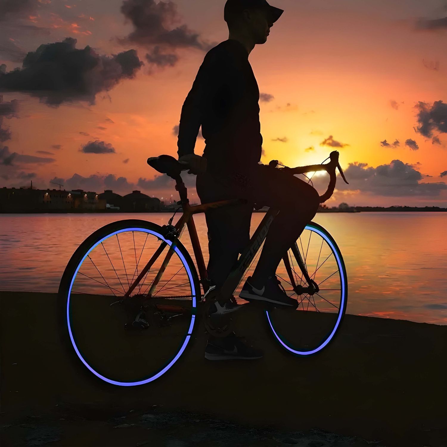 Gambar produk Stiker Roda Sepeda Bicycle Wheel Reflective Sticker 8 Strip - A-0001