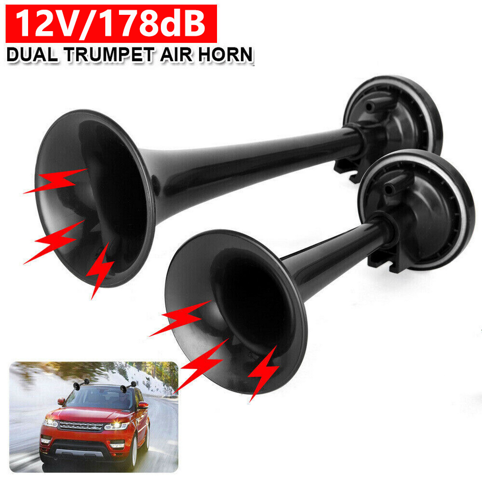 Gambar produk HEYVO Klakson Trompet Motor Mobil Dual Air Horn 178dB 12V - TZ-320
