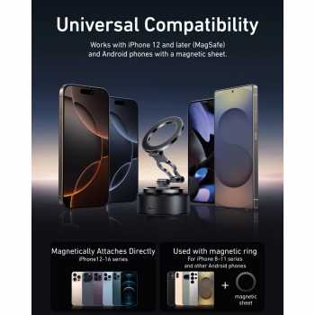 Gambar produk TELESIN Phone Holder Magnetic Foldable 360 Adjustable Electric Suction - P3-SUS-04