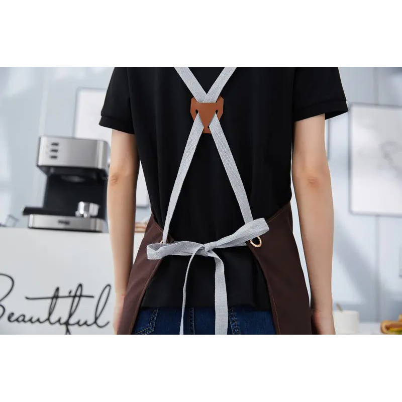 Gambar produk One Two Cups Chen Feng Celemek Masak Apron Anti Air dengan Kantong - SP01