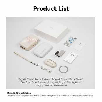 Gambar produk TELESIN Printer Foto Smartphone Portable Bluetooth 300 DPI 500mAh - P5-PLD-02