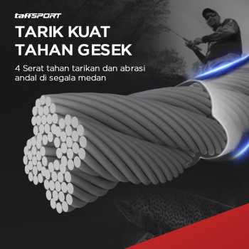 Gambar produk TaffSPORT Senar Tali Pancing Fishing PE Braided Thick Line 300M Line Number 1.0# - BLTP