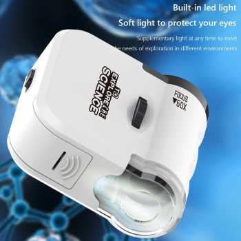 Gambar produk APWIKO Mikroskop Kamera HP Smartphone Microscope 60X LED UV Light - W5800