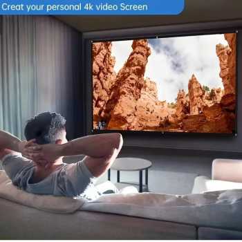 Gambar produk LEJIADA Kain Layar Proyektor High Contrast HD 16:9 12 Hooks 150 Inch - LJ03