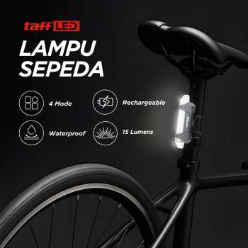 TaffLED Lampu Belakang Sepeda Bicycle Light USB Rechargeable 15 Lumens - DC-918
