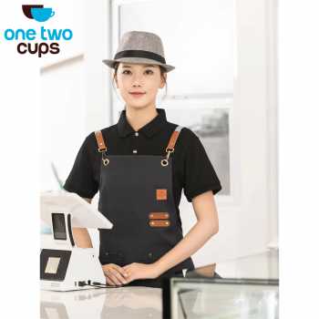 One Two Cups Chen Feng Celemek Masak Apron Anti Air dengan Kantong - SP01