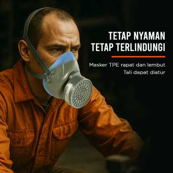 Gambar produk VITA Masker Gas Respirator Half Face Industrial Mask 95% Filtration - DR-0037
