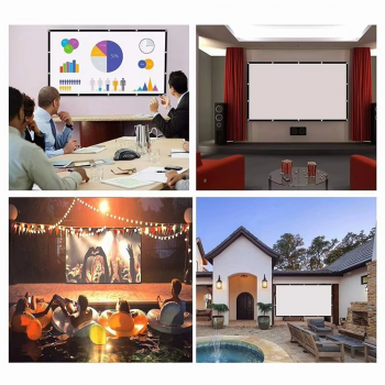 Gambar produk LEJIADA Kain Layar Proyektor High Contrast HD 16:9 8 Hooks 120 Inch - LJ02