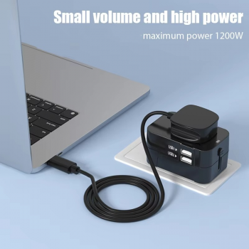 Gambar produk LENCENT Universal Travel Adaptor Multi Port USB Type C UK EU USA 2.1A - HHT202