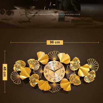 Gambar produk TaffHOME Jam Dinding Quartz Iron Luxury European Style 98cm - LZ4