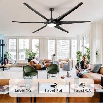 Gambar produk SOVE Kipas Angin Gantung Lampu LED Tri Color with Remote 100 Inch - SW222