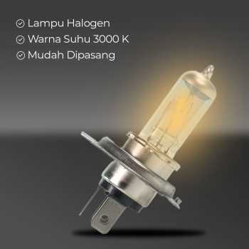 Gambar produk Hankle Lampu Depan Mobil Headlamp Halogen H4 Warm White 35/35W 1PCS - P43T