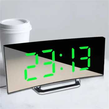 Gambar produk Jomeri Jam Meja Digital LED Smart Alarm Clock Temperature Curved - JM-17