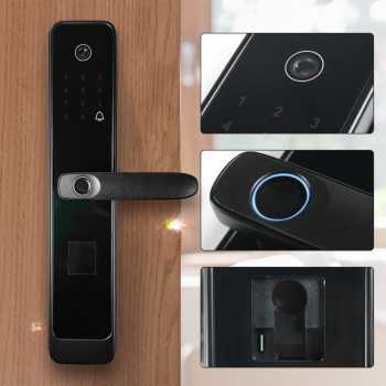 Gambar produk IWIN Smart Door Lock Fingerprint Password Key Card with Camera - ML790