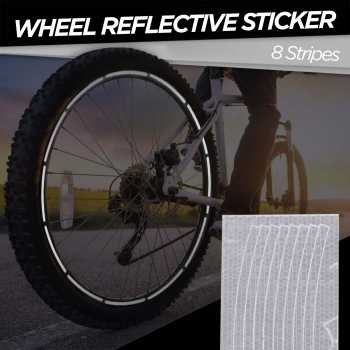 Stiker Roda Sepeda Bicycle Wheel Reflective Sticker 8 Strip - A-0001