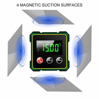 Gambar produk Shunmaii Inclinometer Digital Alat Ukur Kemiringan Magnetik 400mA - Q22A