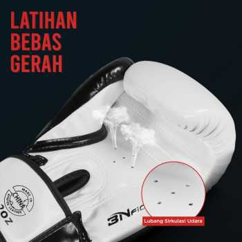Gambar produk BN Fight Sarung Tangan Tinju Boxing Muay Thai Leather Glove Breathable 12oz - BNST-1601