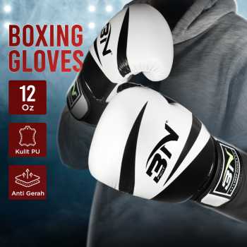 BN Fight Sarung Tangan Tinju Boxing Muay Thai Leather Glove Breathable - BNST-1601