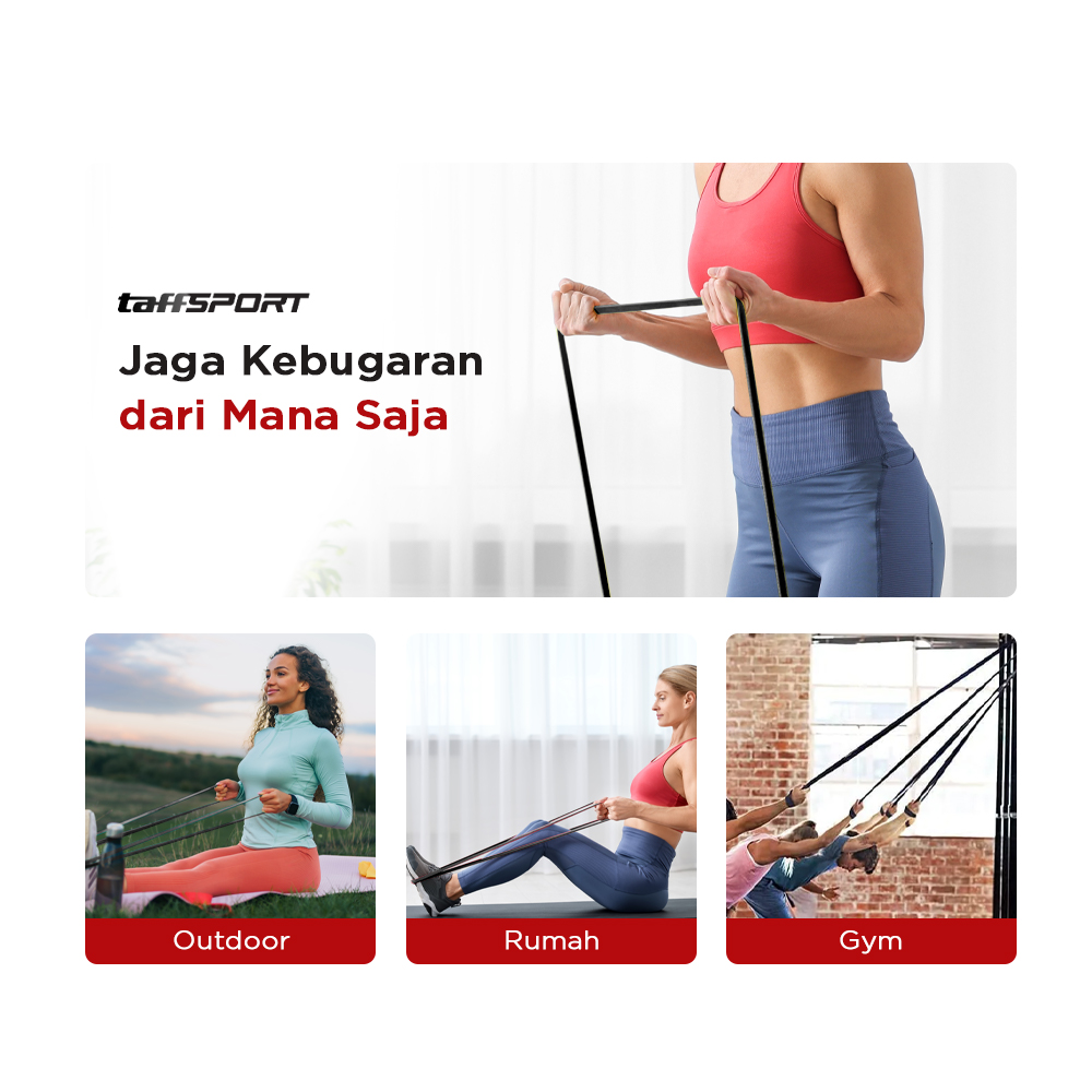 Gambar produk TaffSPORT Resistance Band Stretching Olahraga Pull Up Fitness Workout Size M - Y66OR
