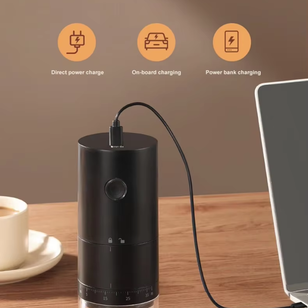 Gambar produk CREAROMA Penggiling Kopi Elektrik Coffee Grinder Adjustable 1500mAh - CR995
