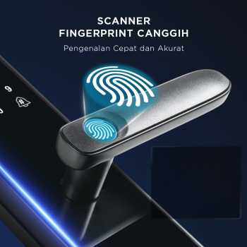 Gambar produk IWIN Smart Door Lock Fingerprint Password Key Card with Camera - ML790